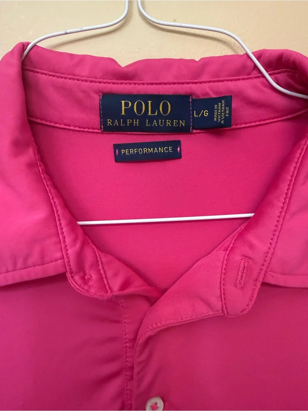 Ralph Lauren Men’s Bright Pink Polo with Black Logo